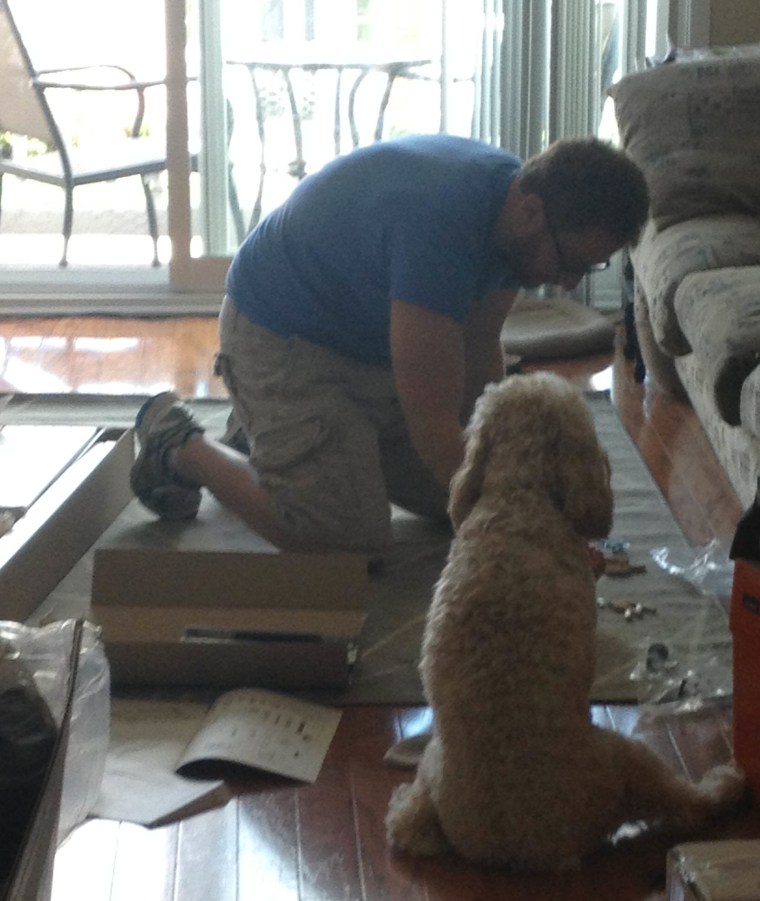 Brian and Brinkley working hard.