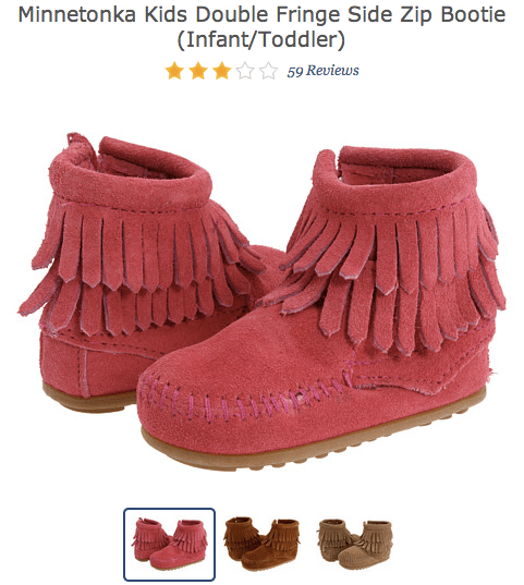 Minnetonka Kids in Hot Pink (Image from Zappos)