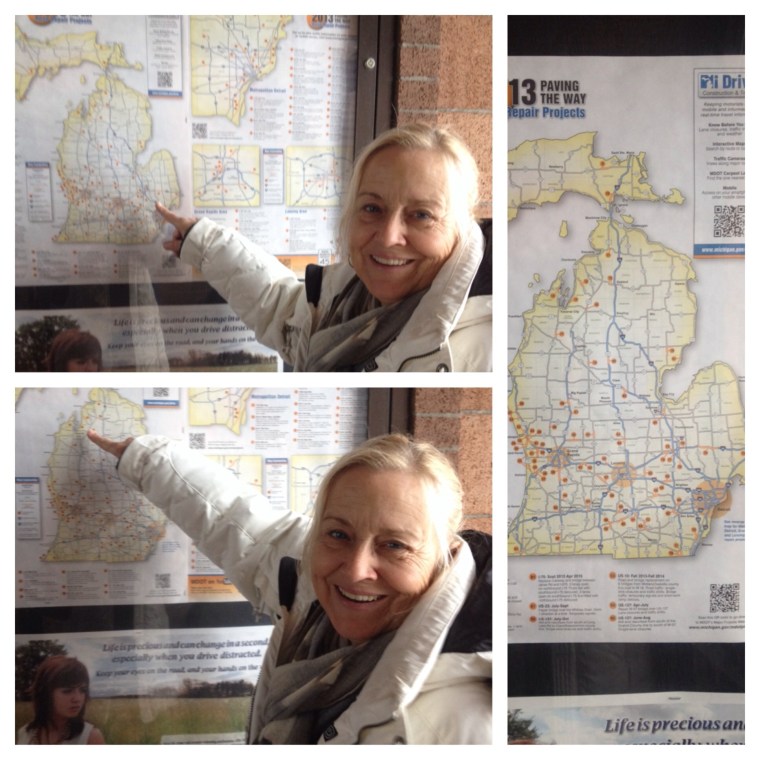 We drove from here to here! 