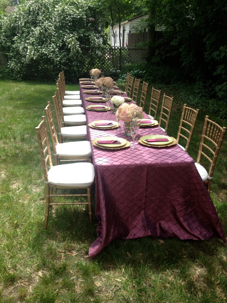 The garden party settings.