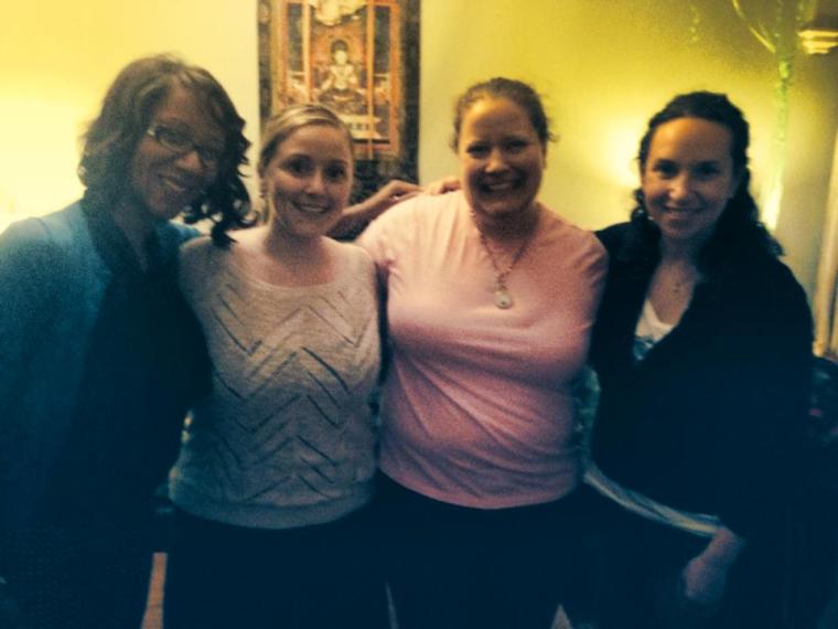 Dinner with friends and family during week 11, before the loss.