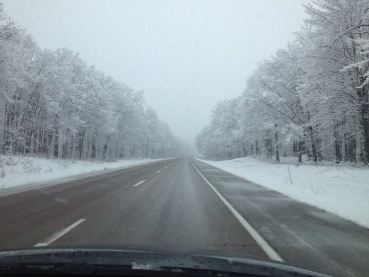 Snowy drive to New Jersey for Thanksgiving