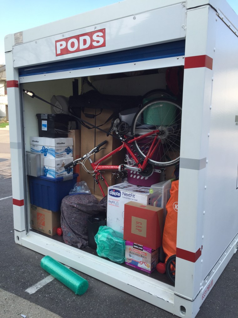 This teeny pod contained everything we own. 